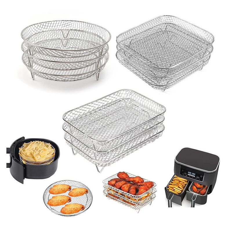 Air Fryer Accessories - Luchtfriteuserek Luchtfriteuse Oven Grill Stoomboot Roestvrijstalen