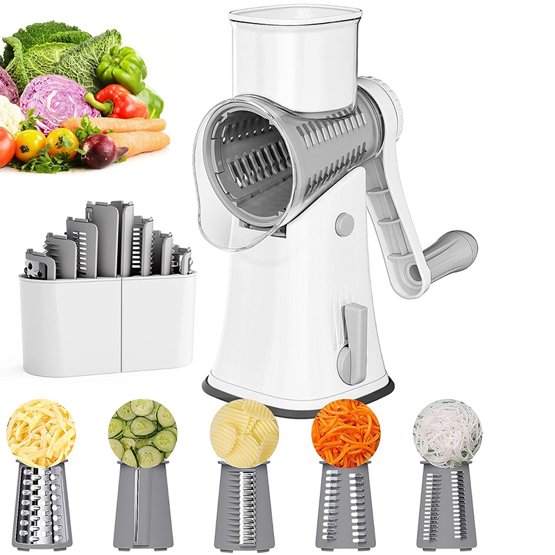 Cheese Grater Box - LMETJMA 5-in-1 Roterende Kaasrasp Shredder Keuken