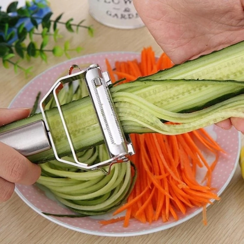 Kitchen Gadgets Luxury - Multifunctionele roestvrijstalen keukenschiller Fruit Groente Aardappel
