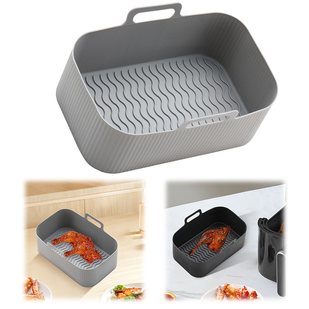 Air Fryer Accessories - Airfryer siliconen liners Herbruikbare rechthoekige ovenbakplaat