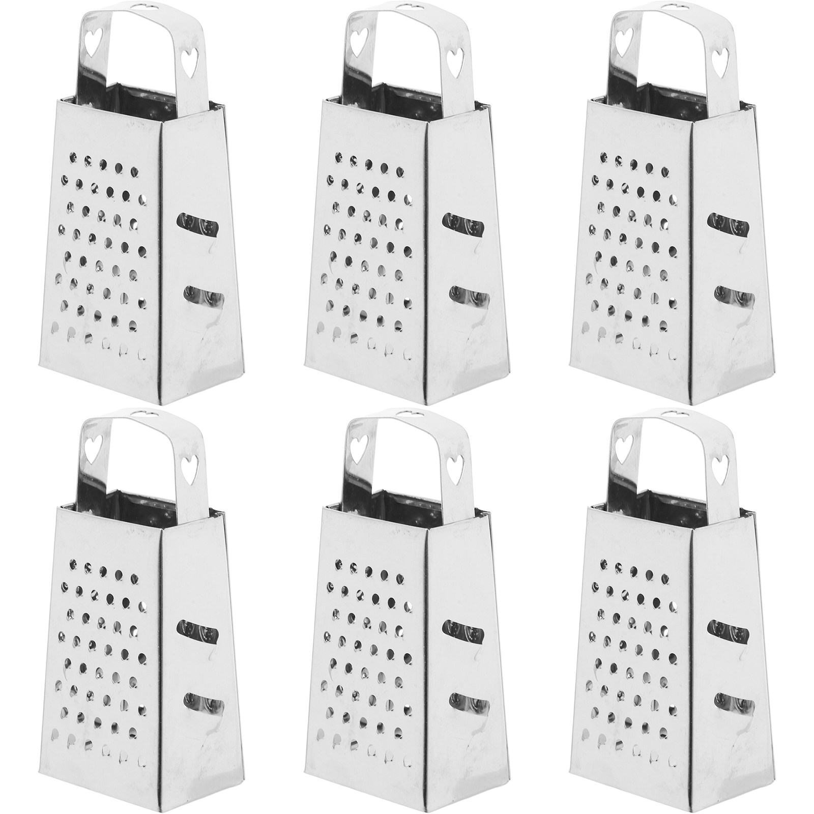 Cheese Grater Box - 6 Stuks Mini Rvs Kaasrasp Vierzijdig