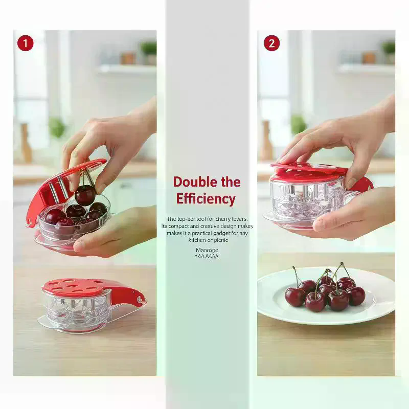 Cherry Pitter Tool - Kersenontpitter met 6 sleuven, snelle ontpitting,