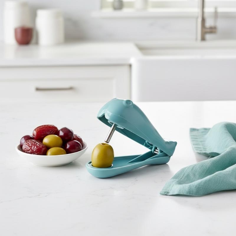 Cherry Pitter Tool - Schattige walvisvormige kersenontpitter met roestvrijstalen kernverwijderaar,