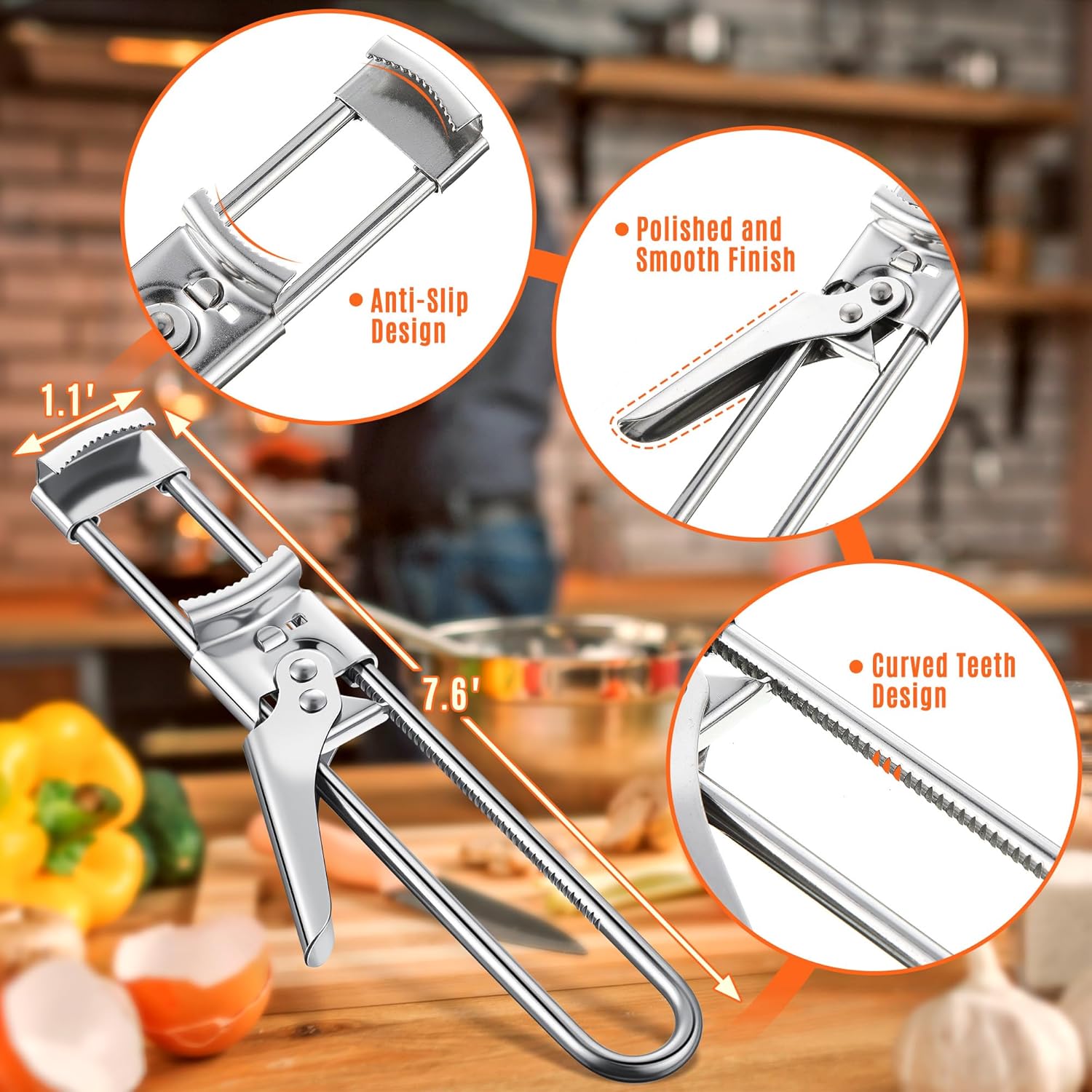 Verstelbare roestvrijstalen po - Kitchen Gadgets Jar Openers recensie en prijs