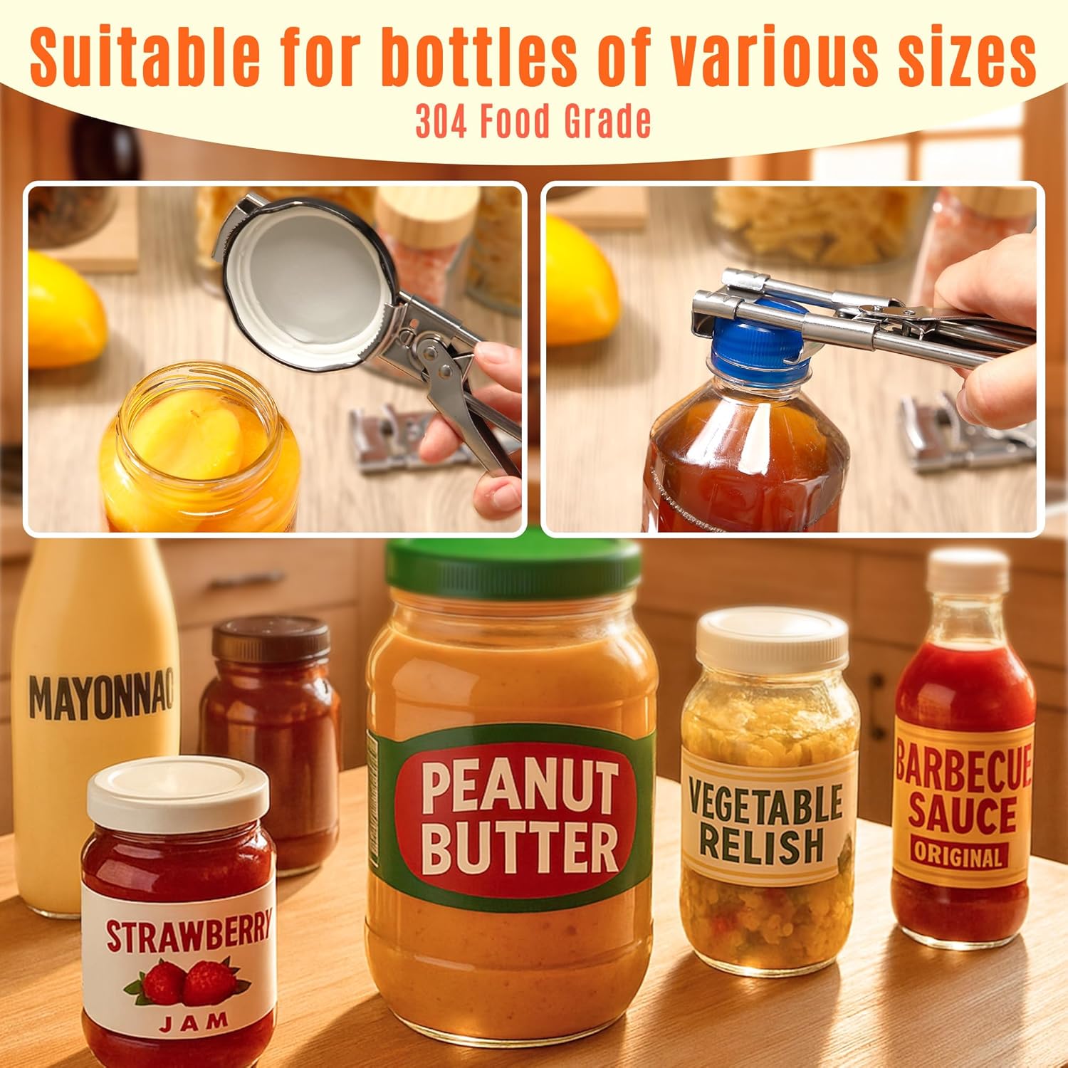 Verstelbare roestvrijstalen po - Kitchen Gadgets Jar Openers recensie en prijs