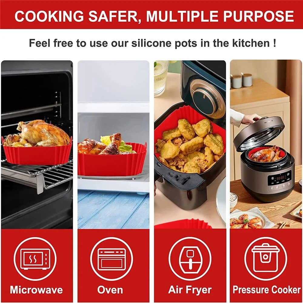1PC Herbruikbare Airfryer Pan  - Air Fryer Accessories recensie en prijs