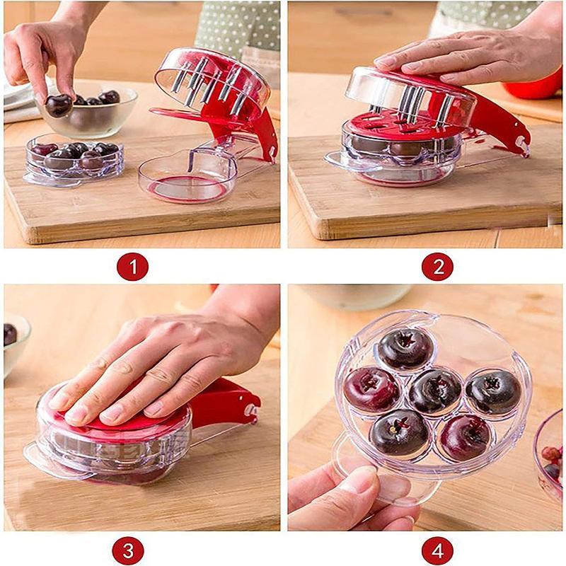 Kersenontpitter met 6 sleuven, - Cherry Pitter Tool recensie en prijs
