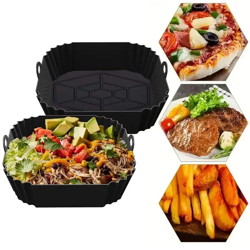 1PC siliconen luchtfriteuseman - Air Fryer Accessories recensie en prijs
