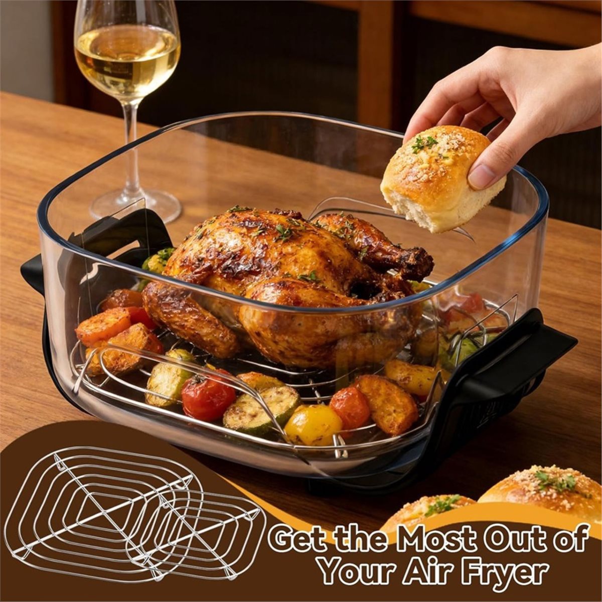update. 3 stuks roestvrijstale - Air Fryer Accessories recensie en prijs