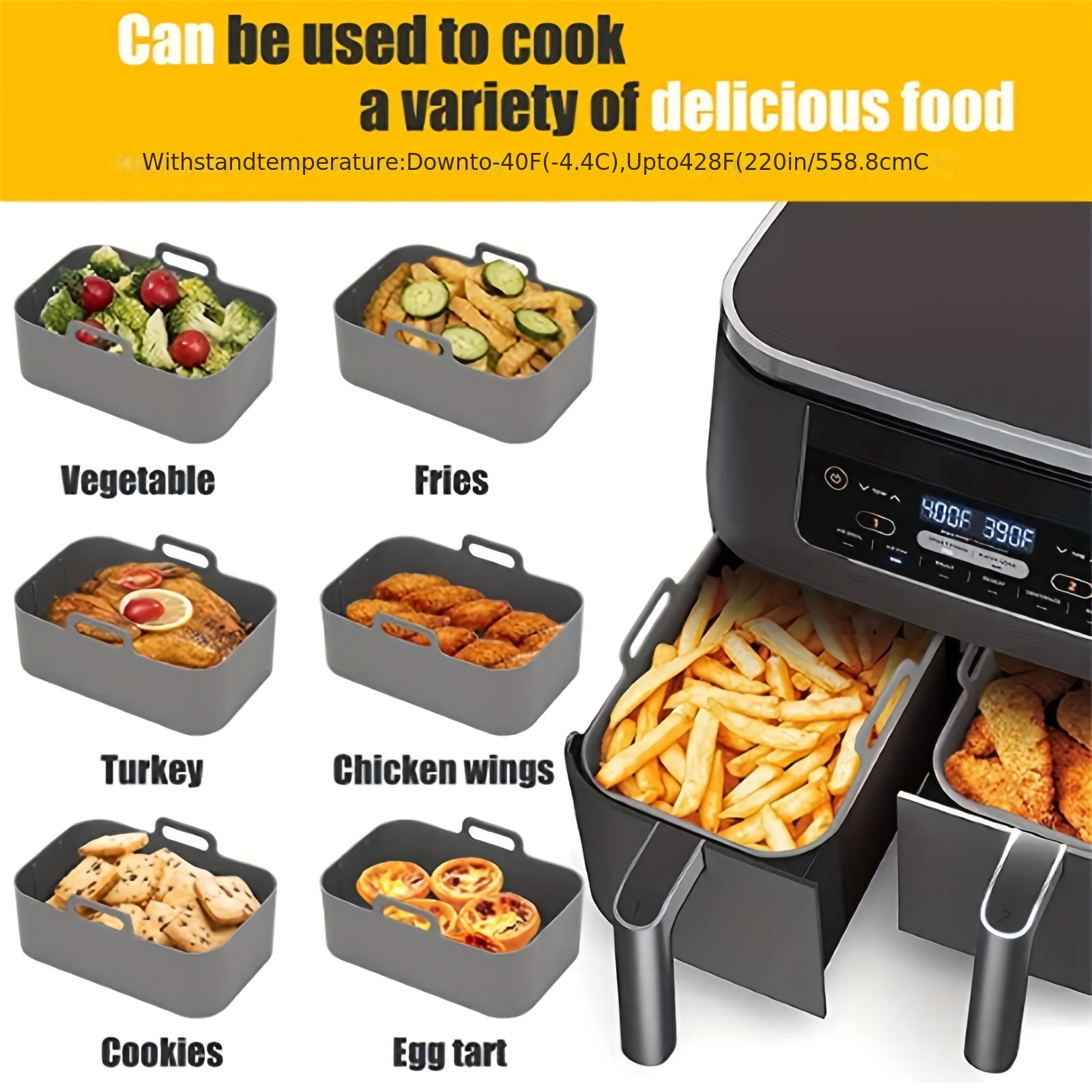 1/2 Stuks Lucht Friteuse Silic - Air Fryer Accessories recensie en prijs