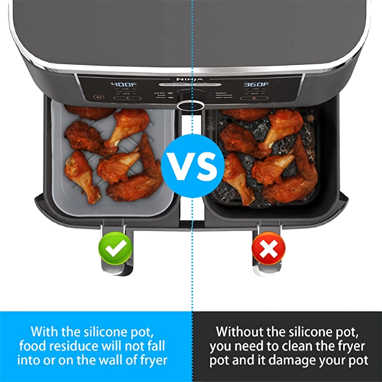 1/2 Stuks Lucht Friteuse Silic - Air Fryer Accessories recensie en prijs