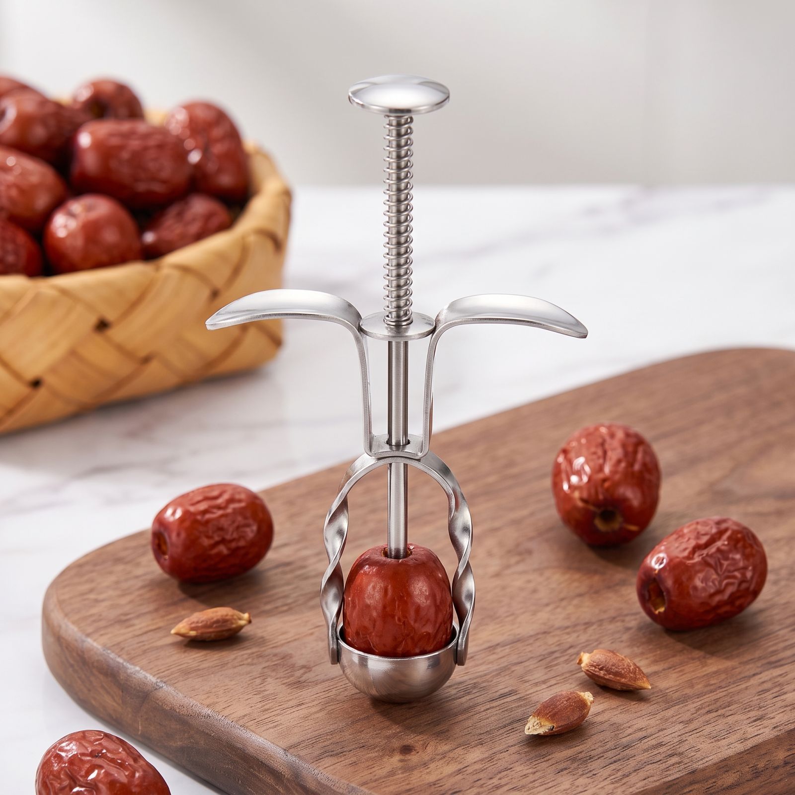 Roestvrijstalen rode dadelontp - Cherry Pitter Tool recensie en prijs